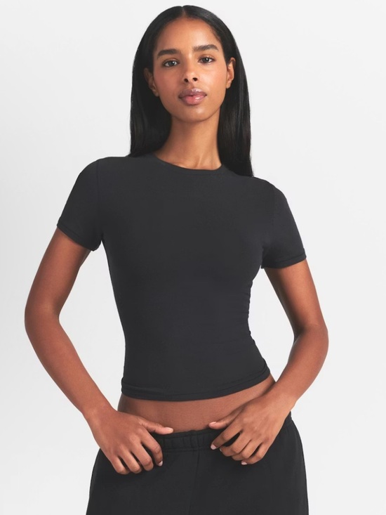 SKIMS Tops - SKIMS Cotton Jersey T-shirt - soot